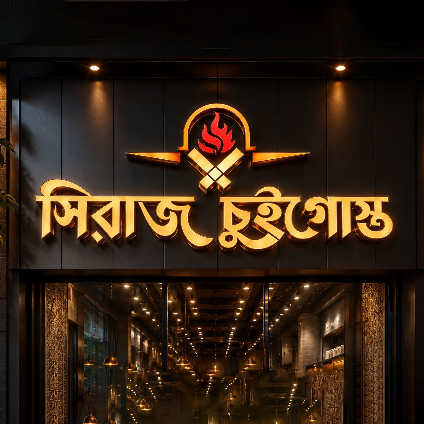 Restaurant Front Signboard & Facade Branding | Premium Restaurant Exterior Design - Image 2